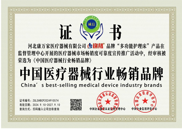 畅销品牌证书